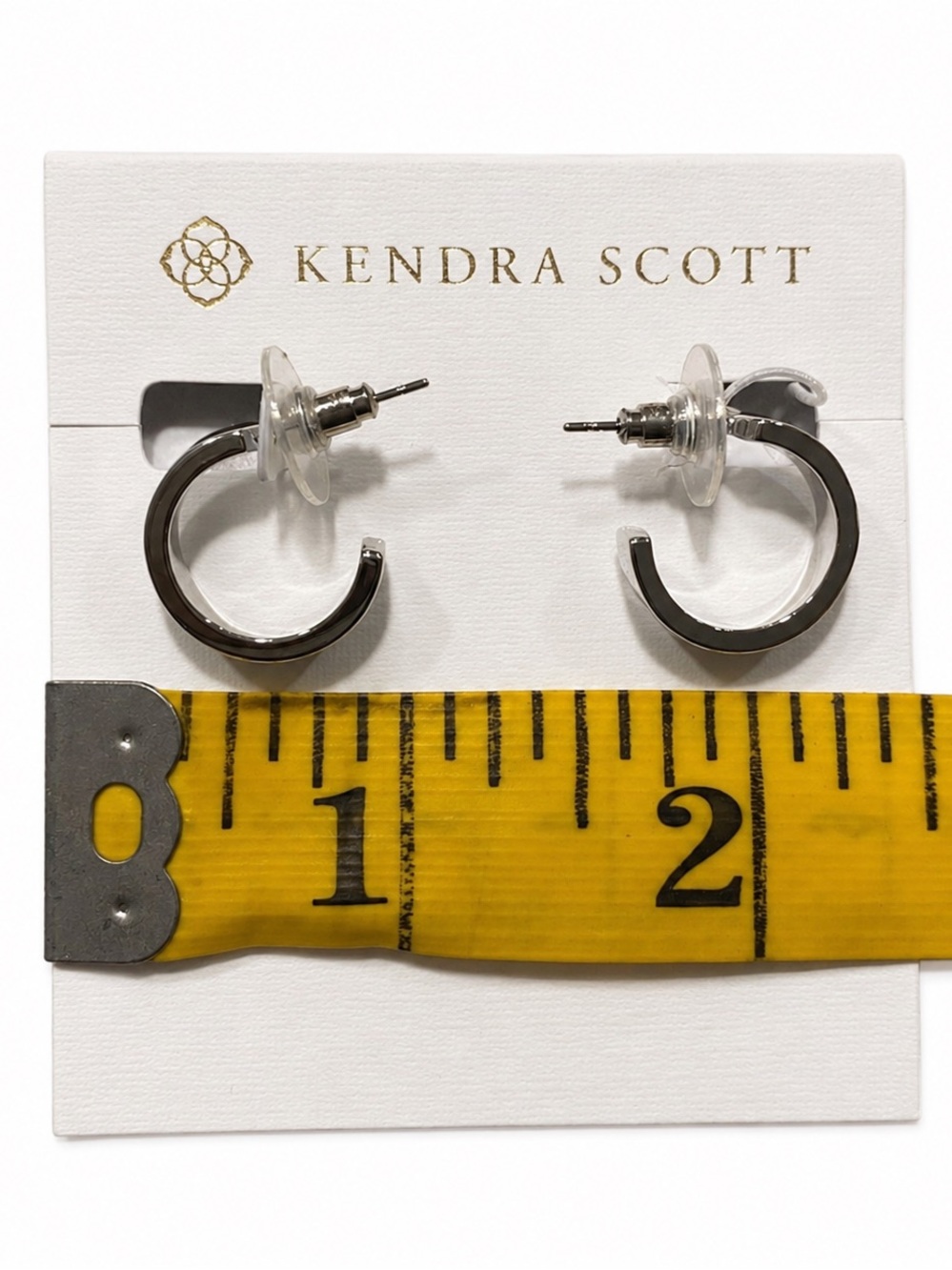 Kendra Scott Sliver Earrings Minimalist Small Huggie Hoops - Picture 3 of 4